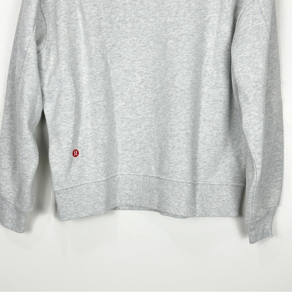 NWT Lululemon Perfectly Oversized Fleece Crew Graphic Grey Size S LW3IL7S - Picture 11 of 14